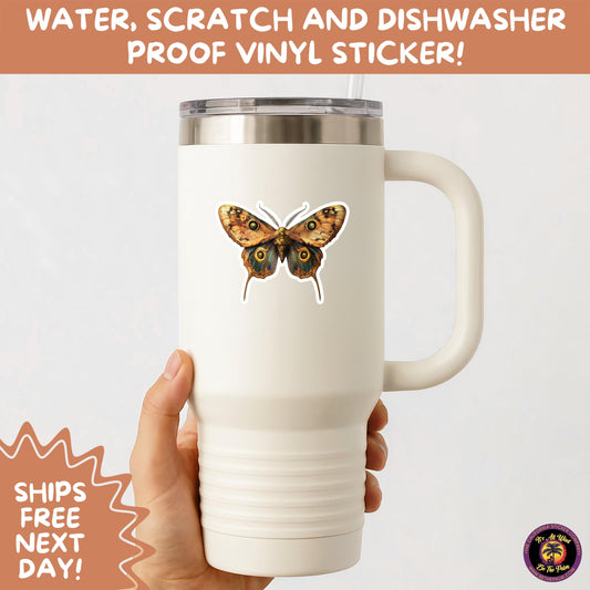 GOTH MOTH STICKERS | Gothic Insect Vinyl Stickers, Dark Aesthetic Stickers for Laptops Journals, Spooky Bug Stickers, Moth Witchy Decor