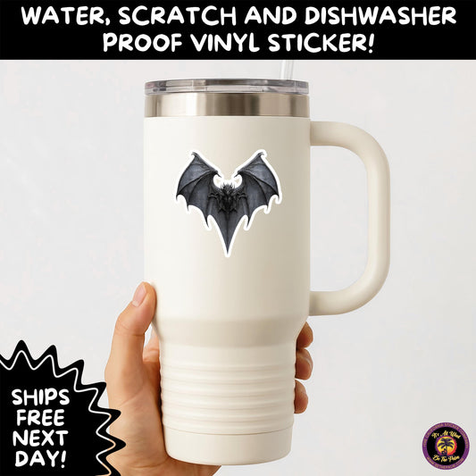 GOTHIC BAT STICKERS | for Alternative Aesthetic Lovers Spooky Vibe Cute Creepy Goth Accessories for Journal Laptop or Water Bottle Decor