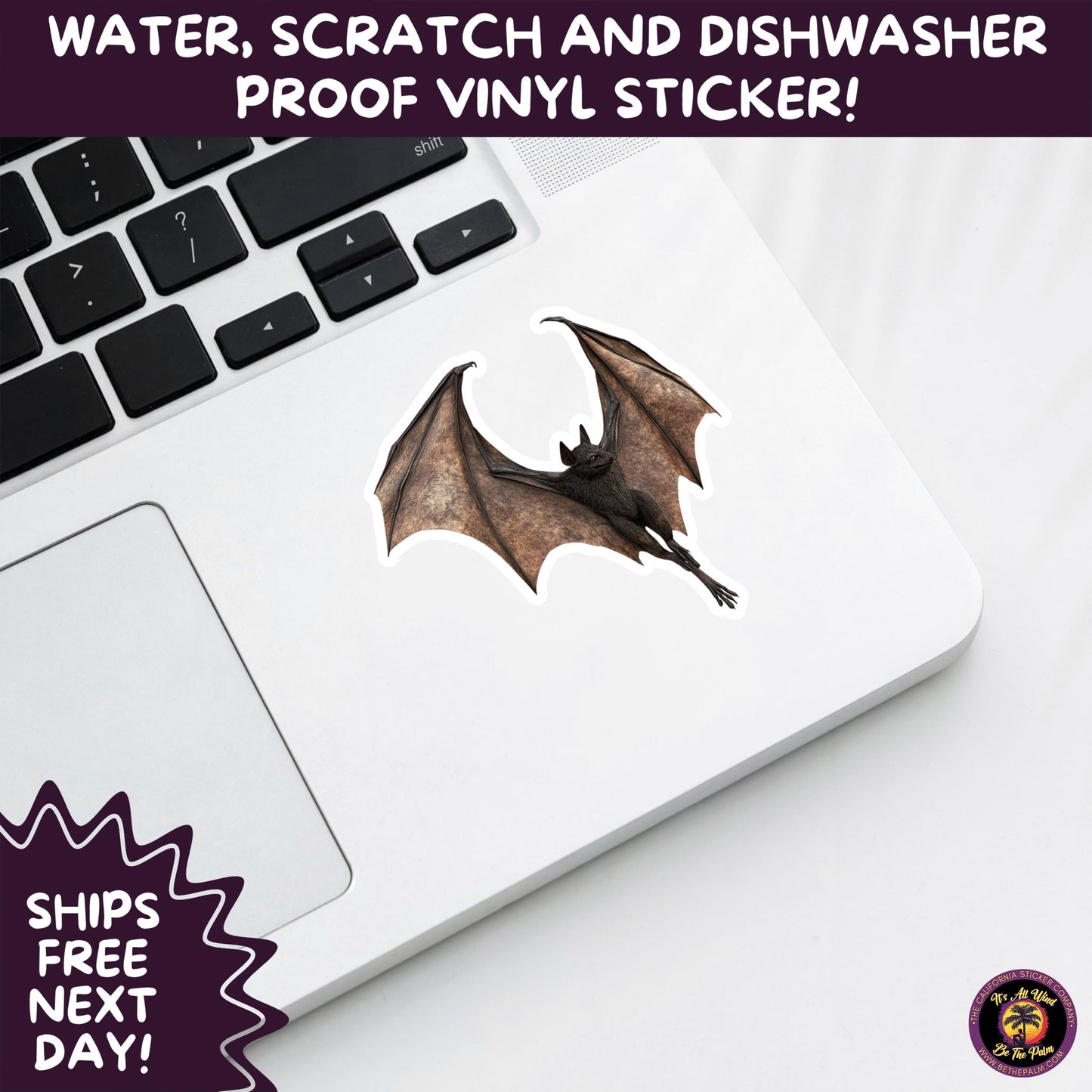 GOTHIC BAT STICKERS | for Alternative Aesthetic Lovers Spooky Vibe Cute Creepy Goth Accessories for Journal Laptop or Water Bottle Decor