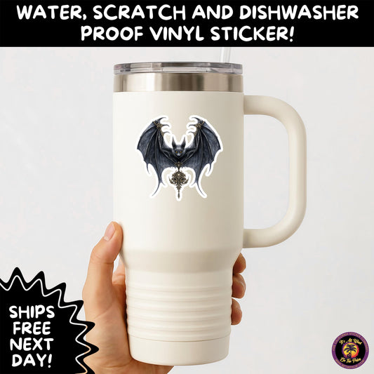 GOTHIC BAT STICKERS | for Alternative Aesthetic Lovers Spooky Vibe Cute Creepy Goth Accessories for Journal Laptop or Water Bottle Decor