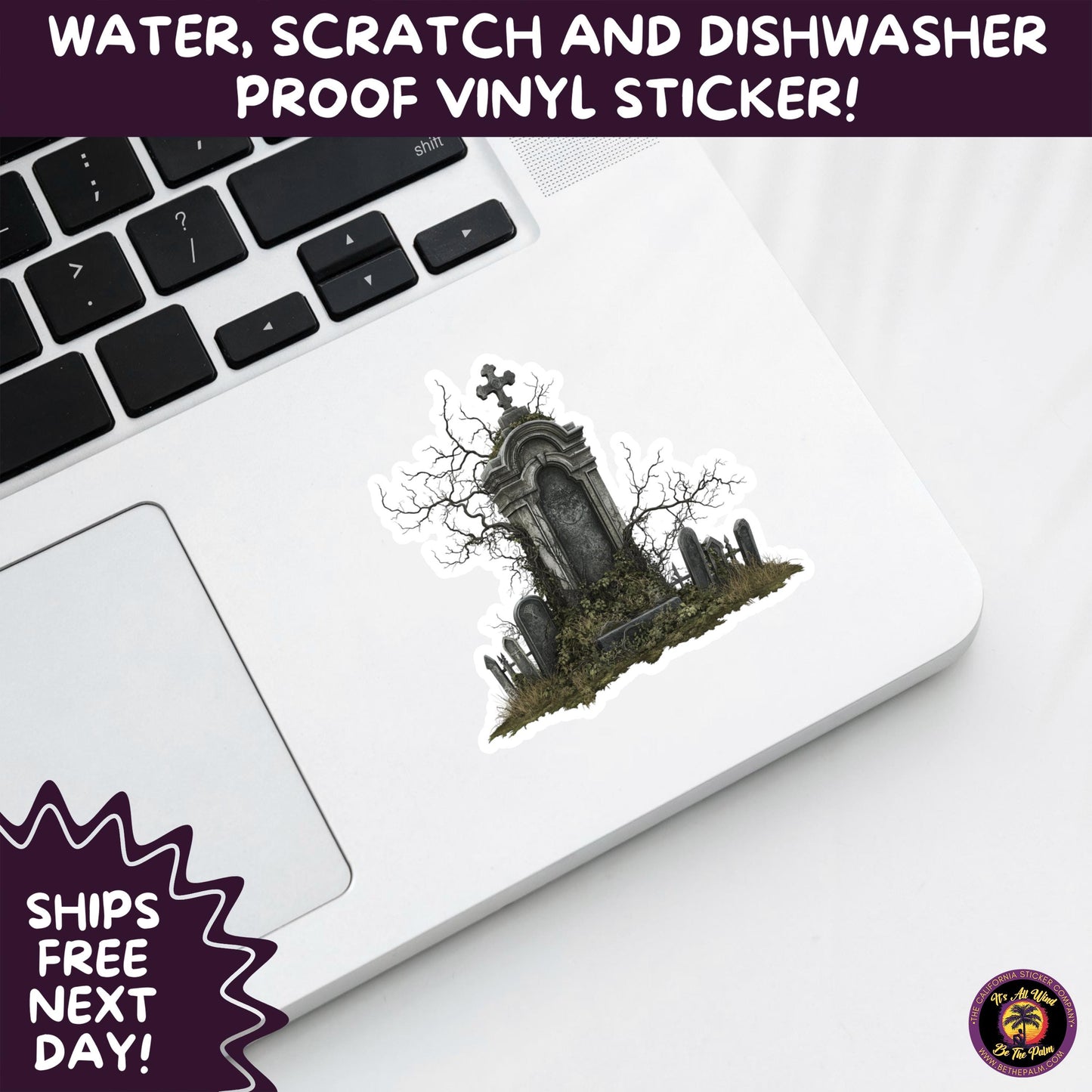 DARK GOTHIC STICKERS β Witchcore, Spooky, Occult, Alternative Vinyl Decals for Journals, Water Bottles, cemetery, headstone, and MacBooks