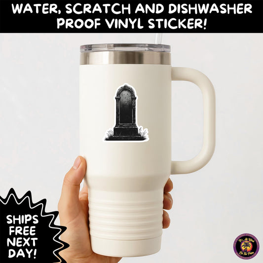 DARK GOTHIC STICKERS – Witchcore, Spooky, Occult, Alternative Vinyl Decals for Journals, Water Bottles, cemetery, headstone, and MacBooks