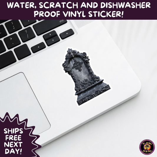 DARK GOTHIC STICKERS – Witchcore, Spooky, Occult, Alternative Vinyl Decals for Journals, Water Bottles, cemetery, headstone, and MacBooks