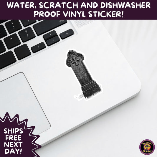 DARK GOTHIC STICKERS β Witchcore, Spooky, Occult, Alternative Vinyl Decals for Journals, Water Bottles, cemetery, headstone, and MacBooks