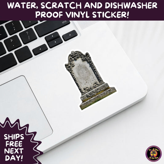 DARK GOTHIC STICKERS – Witchcore, Spooky, Occult, Alternative Vinyl Decals for Journals, Water Bottles, cemetery, headstone, and MacBooks