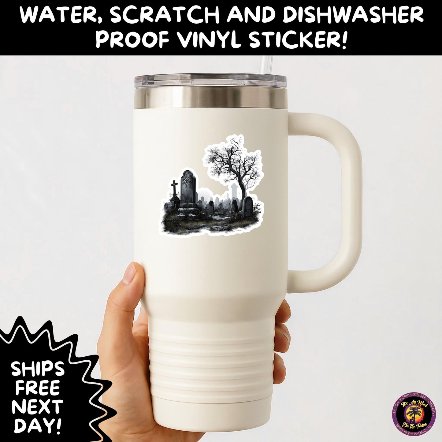 DARK GOTHIC STICKERS – Witchcore, Spooky, Occult, Alternative Vinyl Decals for Journals, Water Bottles, cemetery, headstone, and MacBooks