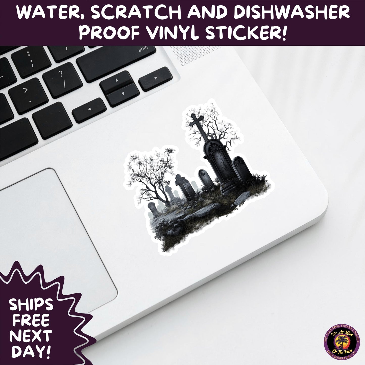 DARK GOTHIC STICKERS β Witchcore, Spooky, Occult, Alternative Vinyl Decals for Journals, Water Bottles, cemetery, headstone, and MacBooks