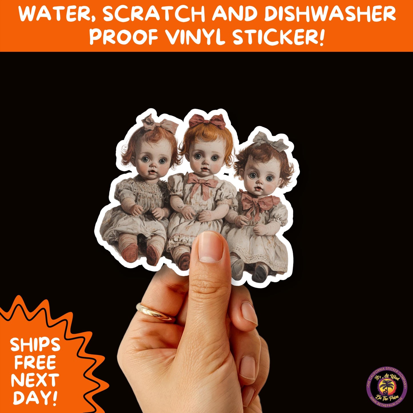 HORROR DOLL STICKERS Spooky Cute Creepy Girl Stickers β Perfect for Halloween, Scrapbooking, and Horror Aesthetic Fans