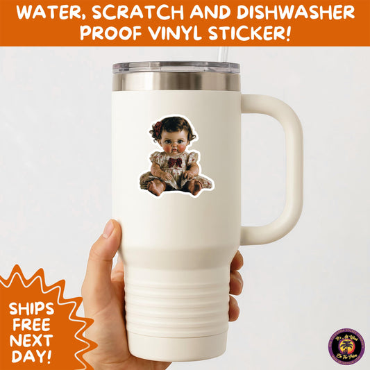 HORROR DOLL STICKERS Spooky Cute Creepy Girl Stickers β Perfect for Halloween, Scrapbooking, and Horror Aesthetic Fans