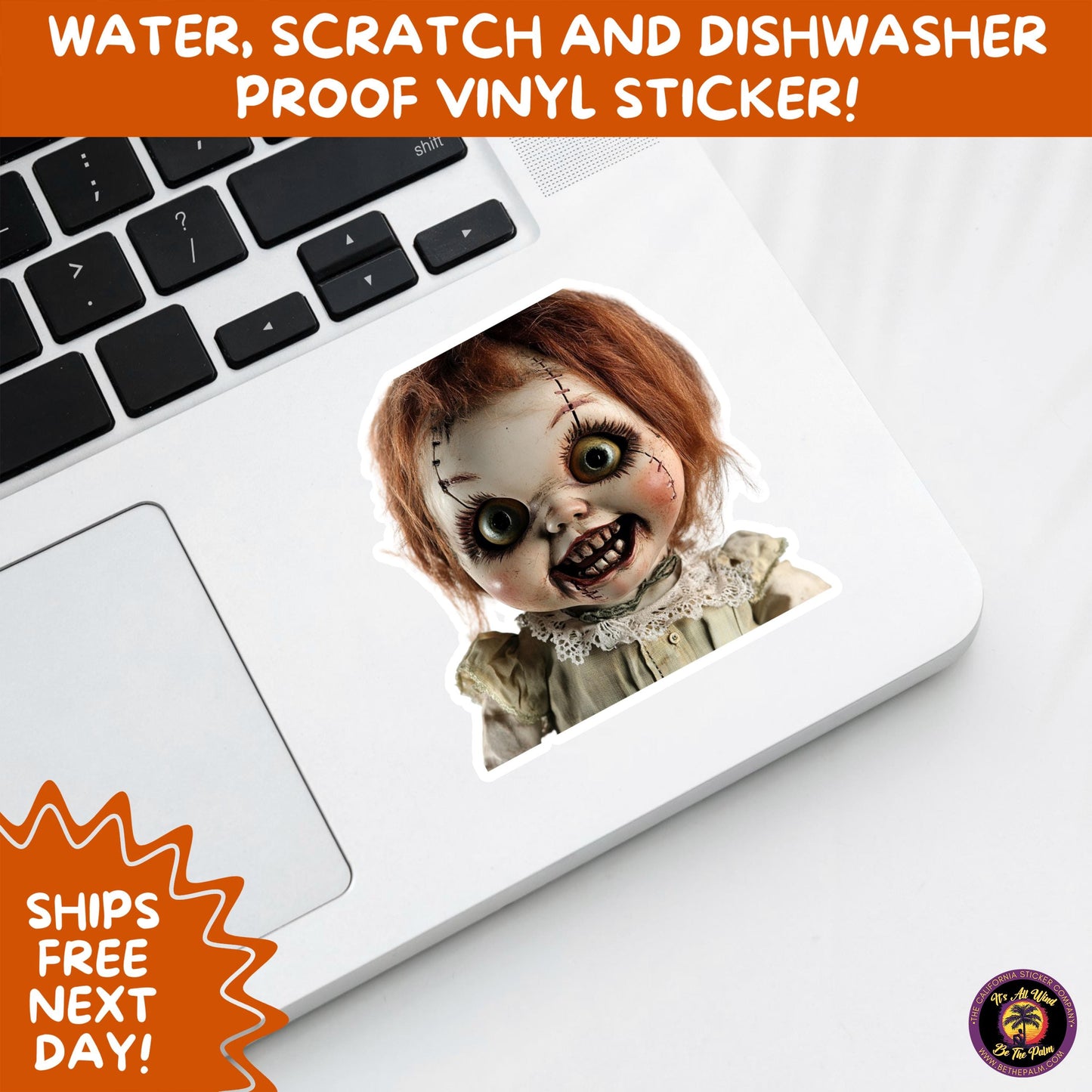 HORROR DOLL STICKERS Spooky Cute Creepy Girl Stickers β Perfect for Halloween, Scrapbooking, and Horror Aesthetic Fans