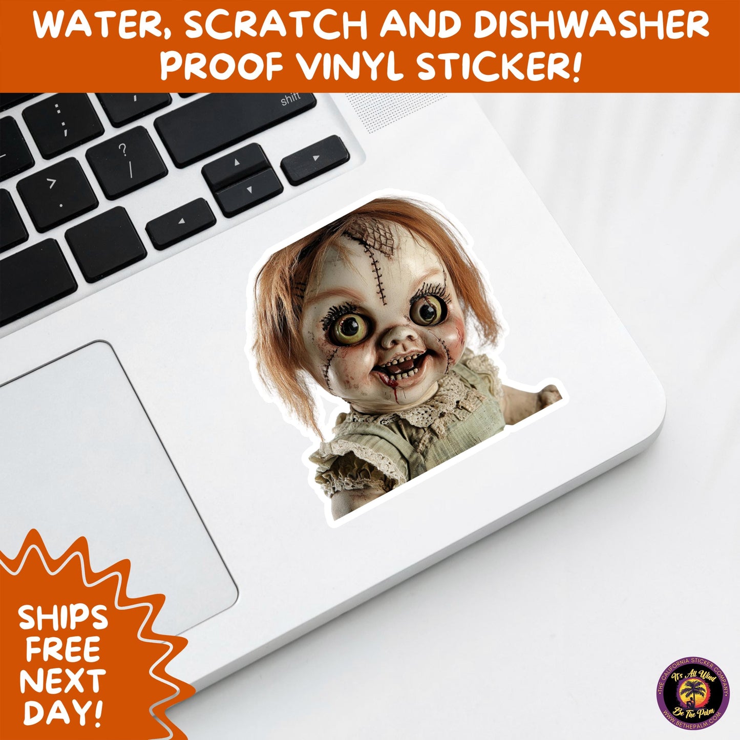 HORROR DOLL STICKERS Spooky Cute Creepy Girl Stickers β Perfect for Halloween, Scrapbooking, and Horror Aesthetic Fans