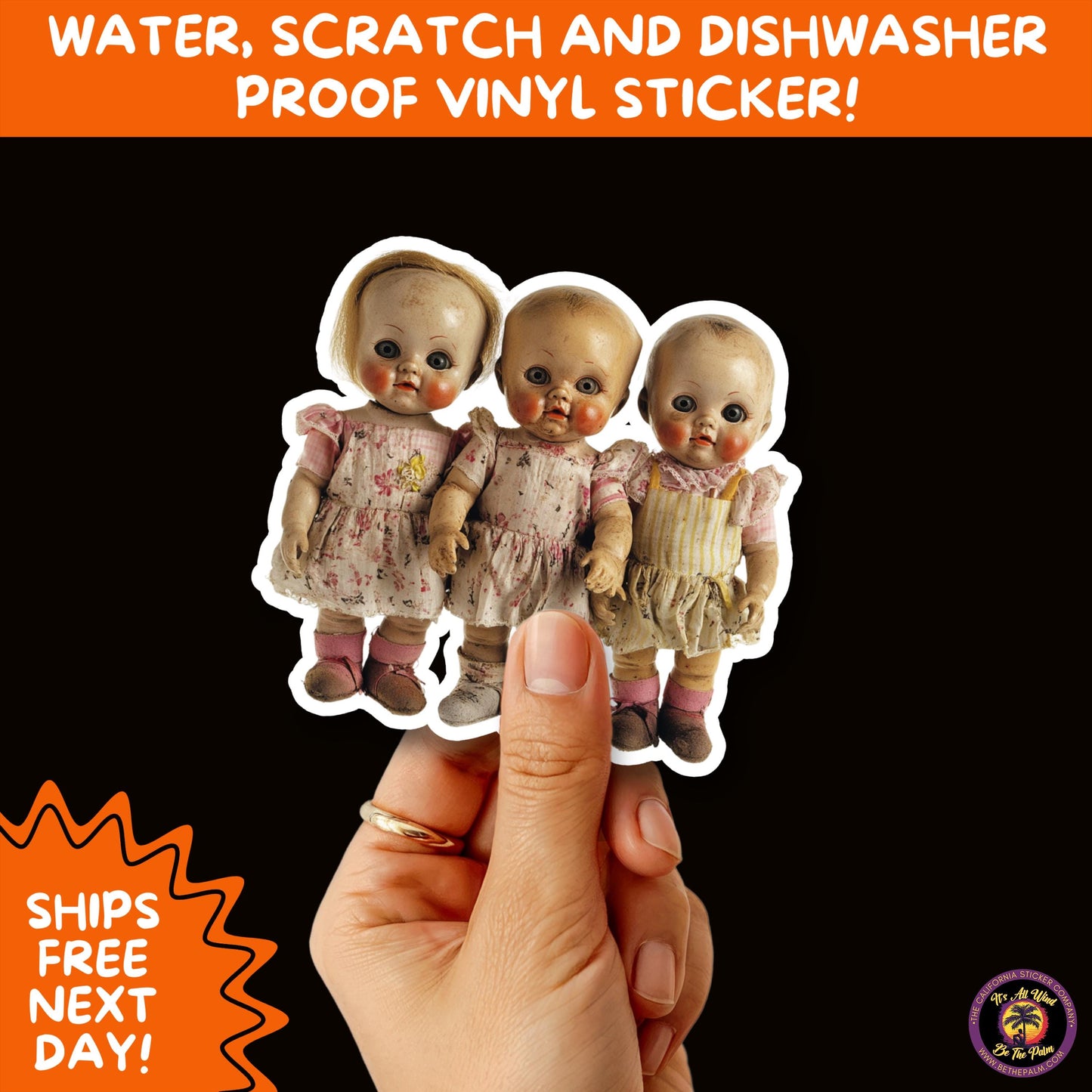 HORROR DOLL STICKERS Spooky Cute Creepy Girl Stickers β Perfect for Halloween, Scrapbooking, and Horror Aesthetic Fans
