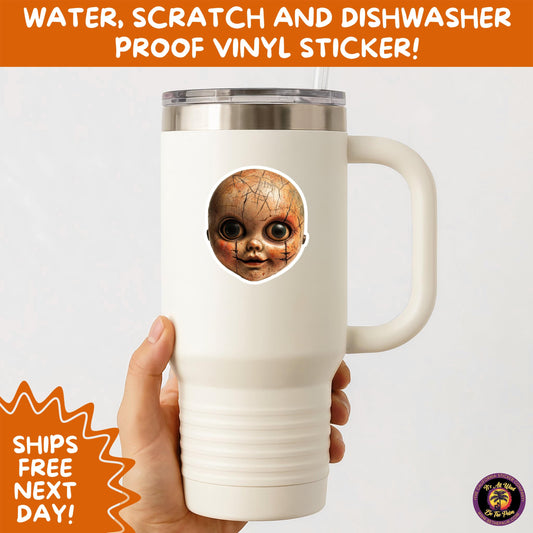 HORROR DOLL STICKERS Spooky Cute Creepy Girl Stickers – Perfect for Halloween, Scrapbooking, and Horror Aesthetic Fans