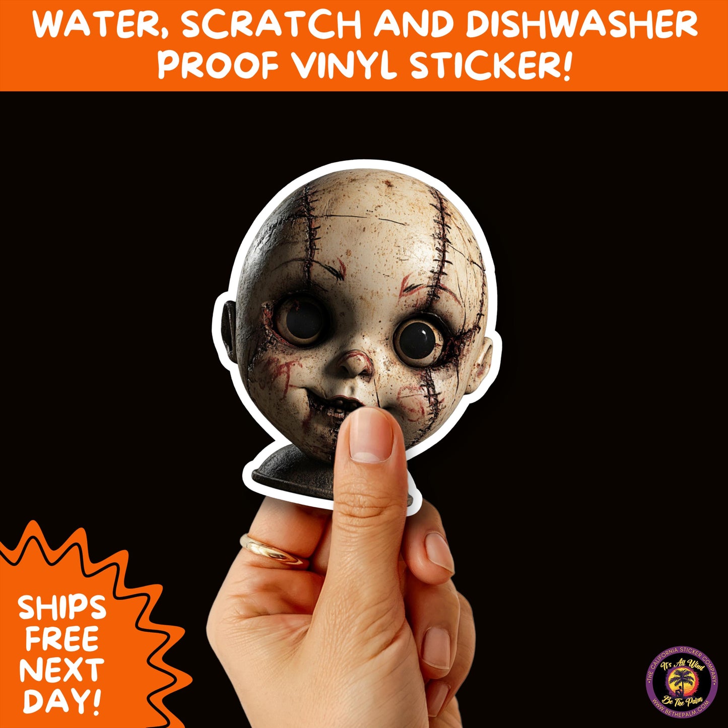 HORROR DOLL STICKERS Spooky Cute Creepy Girl Stickers β Perfect for Halloween, Scrapbooking, and Horror Aesthetic Fans