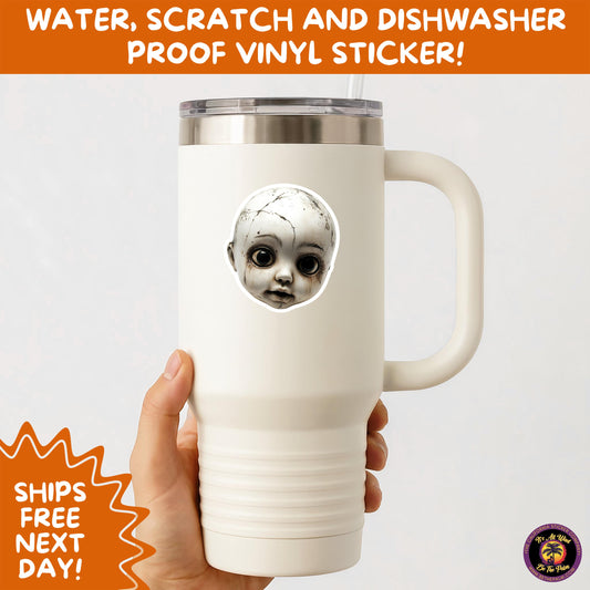 HORROR DOLL STICKERS Spooky Cute Creepy Girl Stickers – Perfect for Halloween, Scrapbooking, and Horror Aesthetic Fans