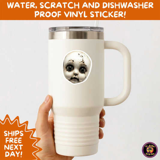 HORROR DOLL STICKERS Spooky Cute Creepy Girl Stickers β Perfect for Halloween, Scrapbooking, and Horror Aesthetic Fans