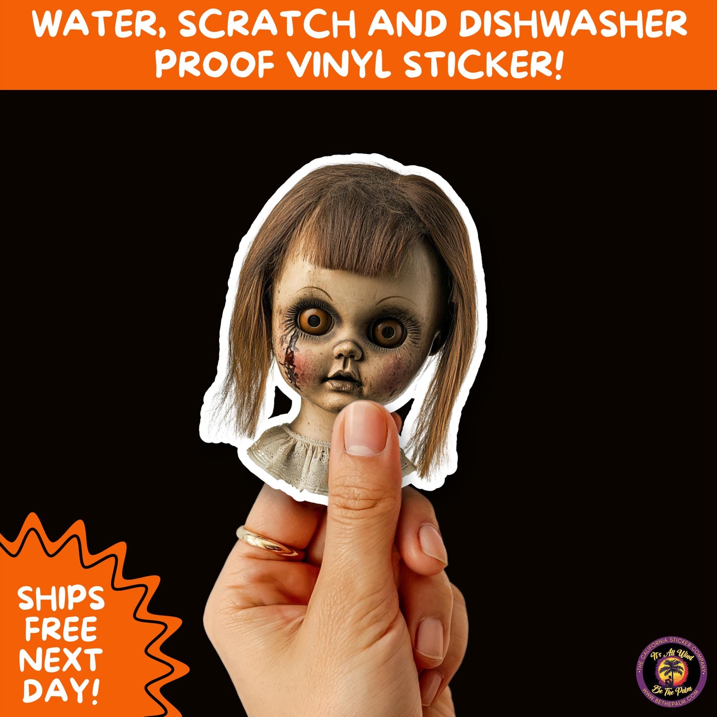 HORROR DOLL STICKERS Spooky Cute Creepy Girl Stickers β Perfect for Halloween, Scrapbooking, and Horror Aesthetic Fans