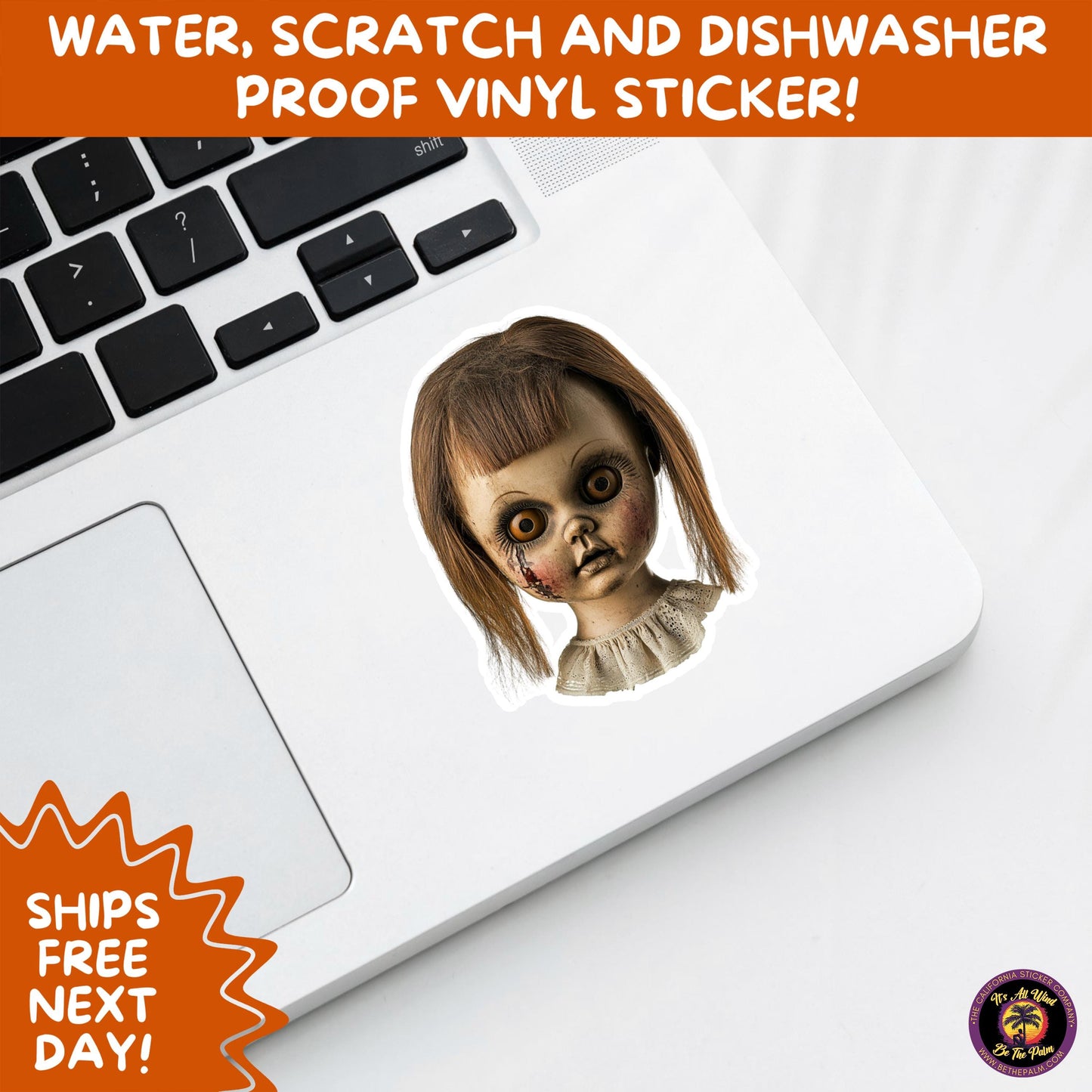 HORROR DOLL STICKERS Spooky Cute Creepy Girl Stickers β Perfect for Halloween, Scrapbooking, and Horror Aesthetic Fans