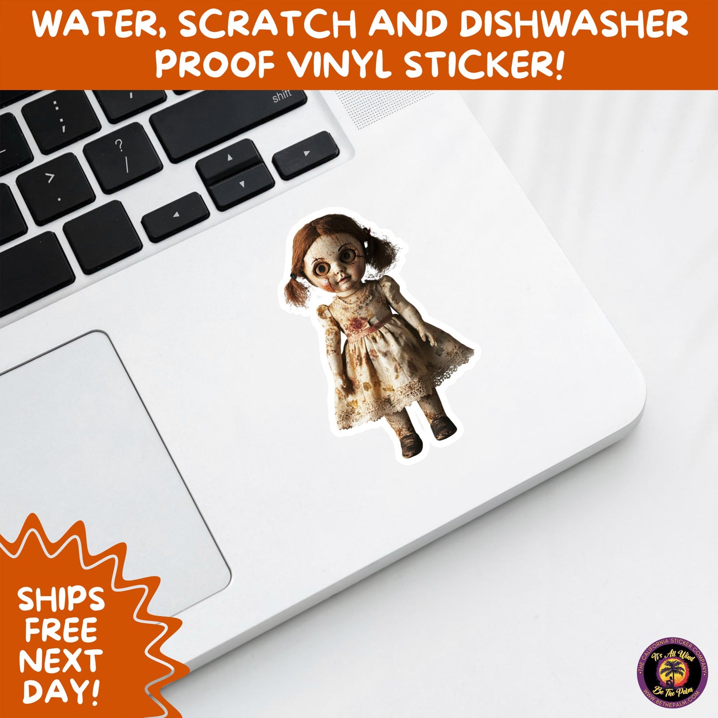 HORROR DOLL STICKERS Spooky Cute Creepy Girl Stickers β Perfect for Halloween, Scrapbooking, and Horror Aesthetic Fans