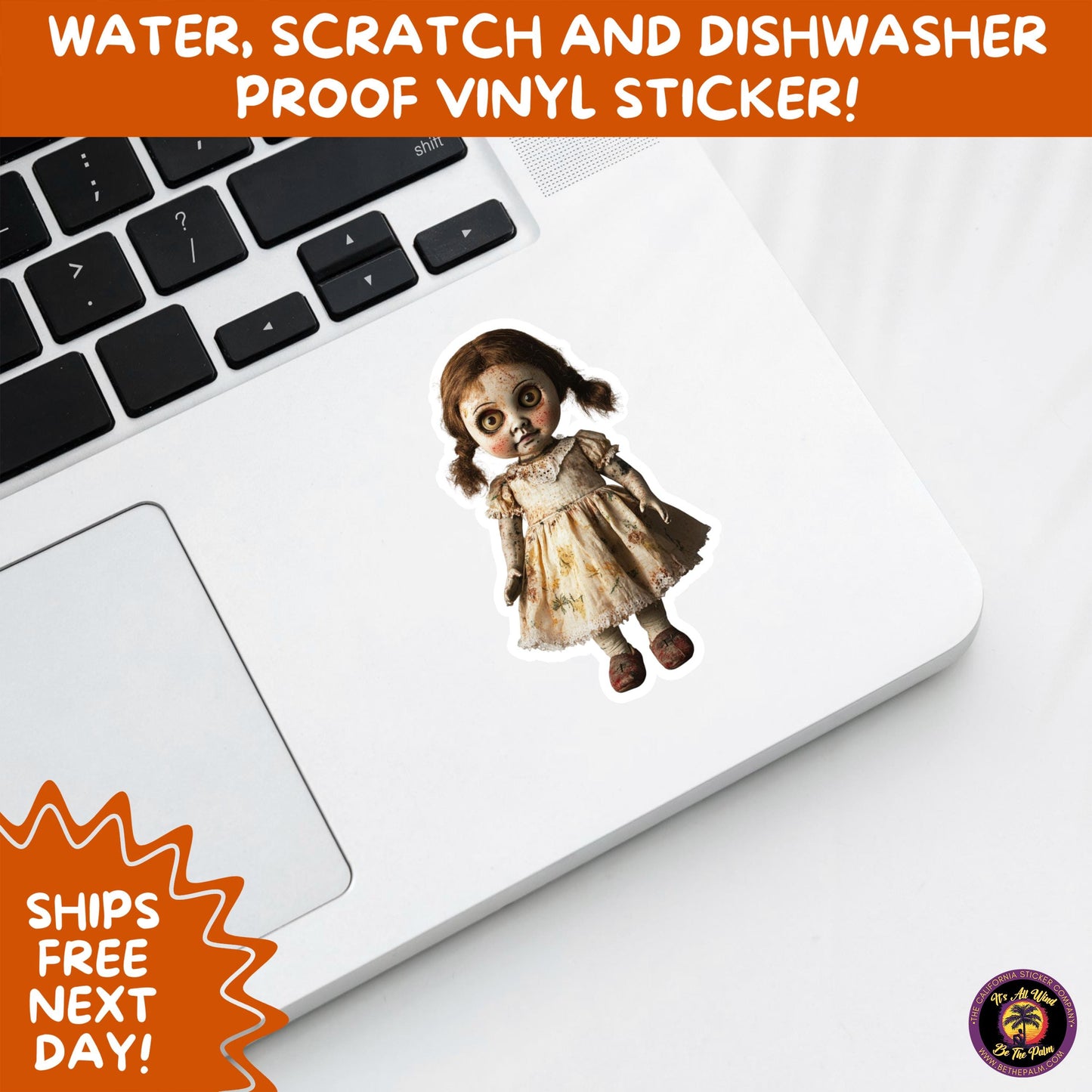 HORROR DOLL STICKERS Spooky Cute Creepy Girl Stickers β Perfect for Halloween, Scrapbooking, and Horror Aesthetic Fans