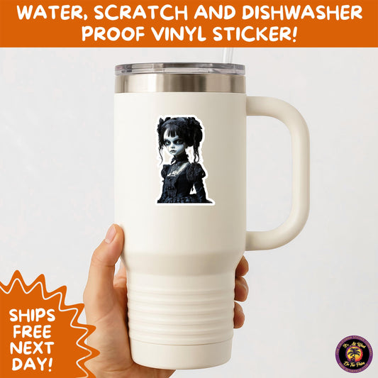 HORROR DOLL STICKERS Spooky Cute Creepy Girl Stickers – Perfect for Halloween, Scrapbooking, and Horror Aesthetic Fans