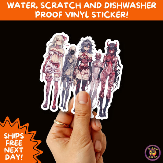 GORE HORROR STICKERS | Creepy Vibe Aesthetic Blood, Skulls, Guts, and Creepy Vinyl Art for Halloween and Alternative Style Fans