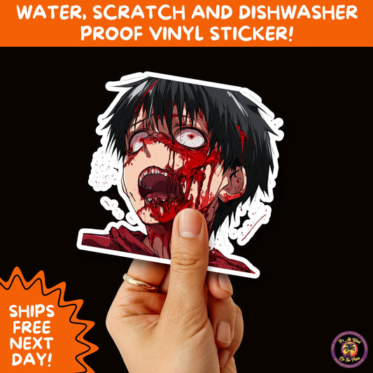 GORE HORROR STICKERS | Creepy Vibe Aesthetic Blood, Skulls, Guts, and Creepy Vinyl Art for Halloween and Alternative Style Fans