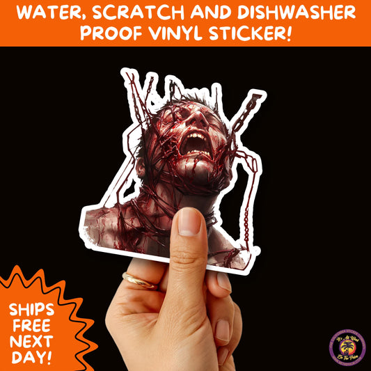 GORE HORROR STICKERS | Creepy Vibe Aesthetic Blood, Skulls, Guts, and Creepy Vinyl Art for Halloween and Alternative Style Fans