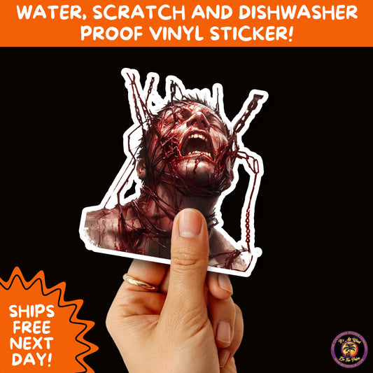 GORE HORROR STICKERS | Creepy Vibe Aesthetic – Blood, Skulls, Guts, and Creepy Vinyl Art for Halloween and Alternative Style Fans