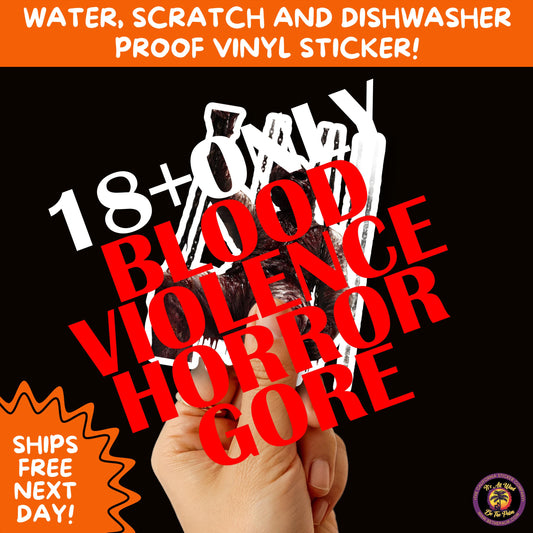 GORE HORROR STICKERS | Creepy Vibe Aesthetic β Blood, Skulls, Guts, and Creepy Vinyl Art for Halloween and Alternative Style Fans