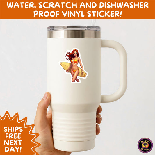 FUN BEACH STICKERS with Bikini Designs, Perfect for Travel Journals, Water Bottles, Tumblers, Laptops, Scrapbooks, and Summer Decor