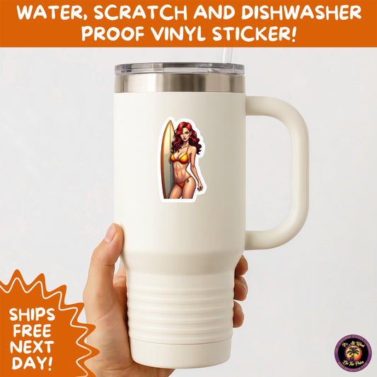 FUN BEACH STICKERS with Bikini Designs, Perfect for Travel Journals, Water Bottles, Tumblers, Laptops, Scrapbooks, and Summer Decor