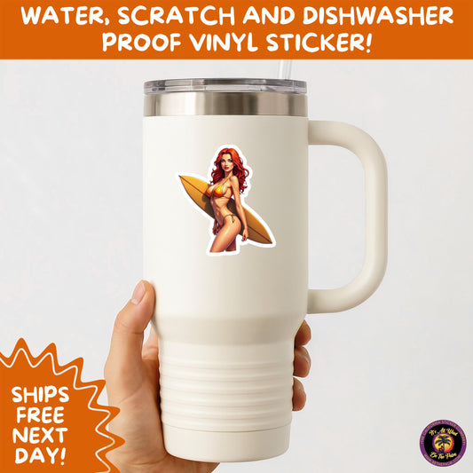 FUN BEACH STICKERS with Bikini Designs, Perfect for Travel Journals, Water Bottles, Tumblers, Laptops, Scrapbooks, and Summer Decor