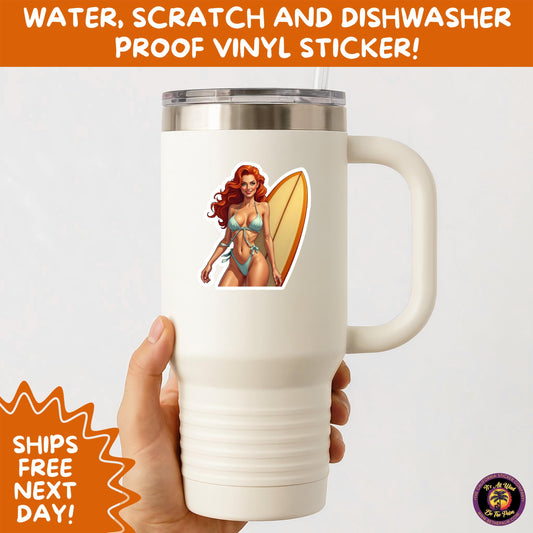 FUN BEACH STICKERS with Bikini Designs, Perfect for Travel Journals, Water Bottles, Tumblers, Laptops, Scrapbooks, and Summer Decor