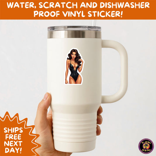 FUN BEACH STICKERS with Bikini Designs, Perfect for Travel Journals, Water Bottles, Tumblers, Laptops, Scrapbooks, and Summer Decor