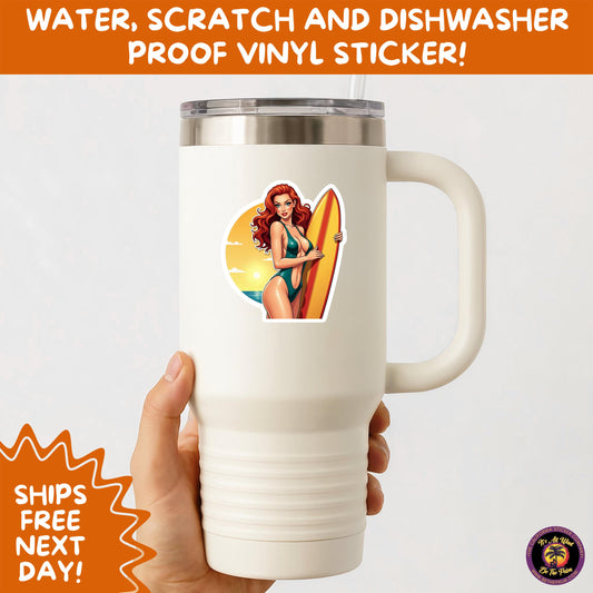 FUN BEACH STICKERS with Bikini Designs, Perfect for Travel Journals, Water Bottles, Tumblers, Laptops, Scrapbooks, and Summer Decor