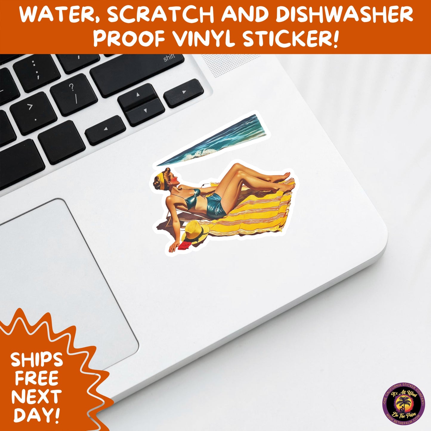 FUN BEACH STICKERS with Bikini Designs, Perfect for Travel Journals, Water Bottles, Tumblers, Laptops, Scrapbooks, and Summer Decor