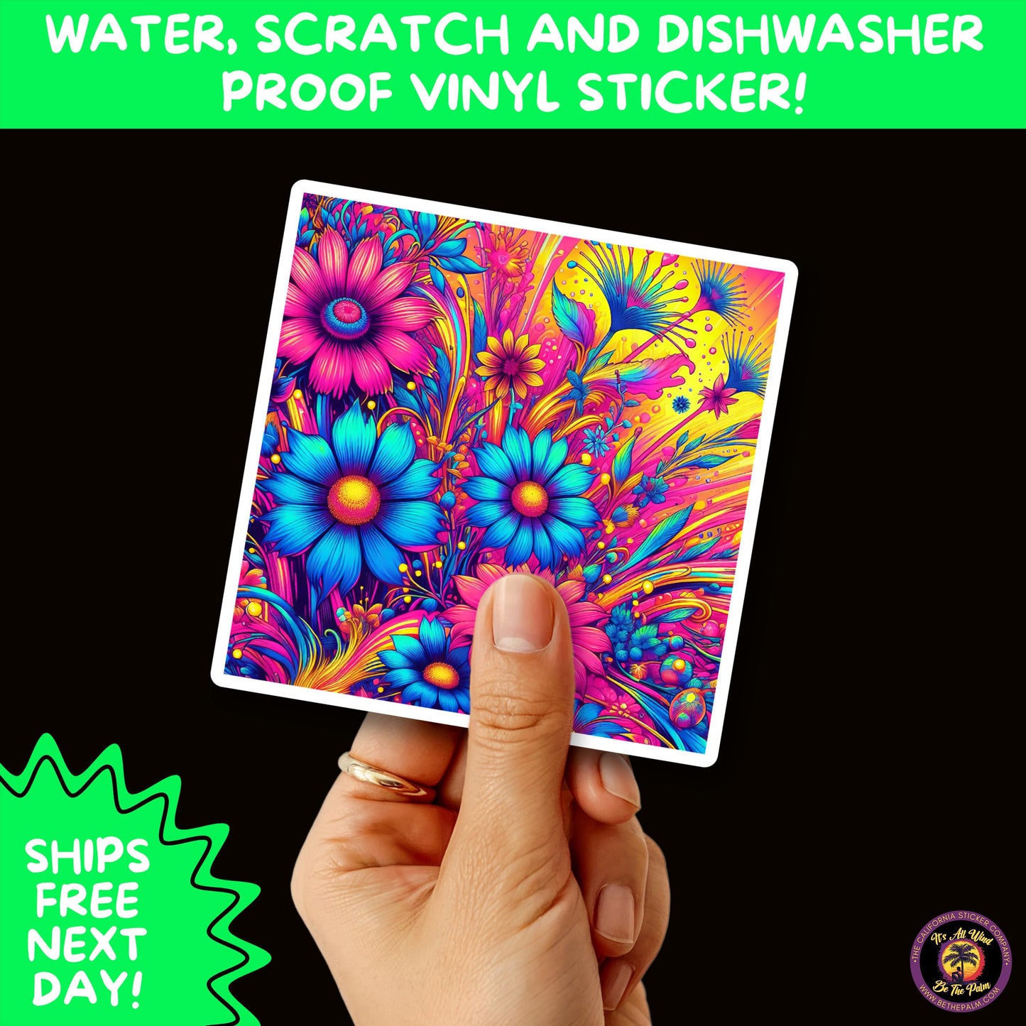 PSYCHEDELIC ART STICKERS | Trippy Groovy Vinyl Decals for Journals, Water Bottles, Laptops, Hippie Aesthetic Stickers for Vibe Lovers