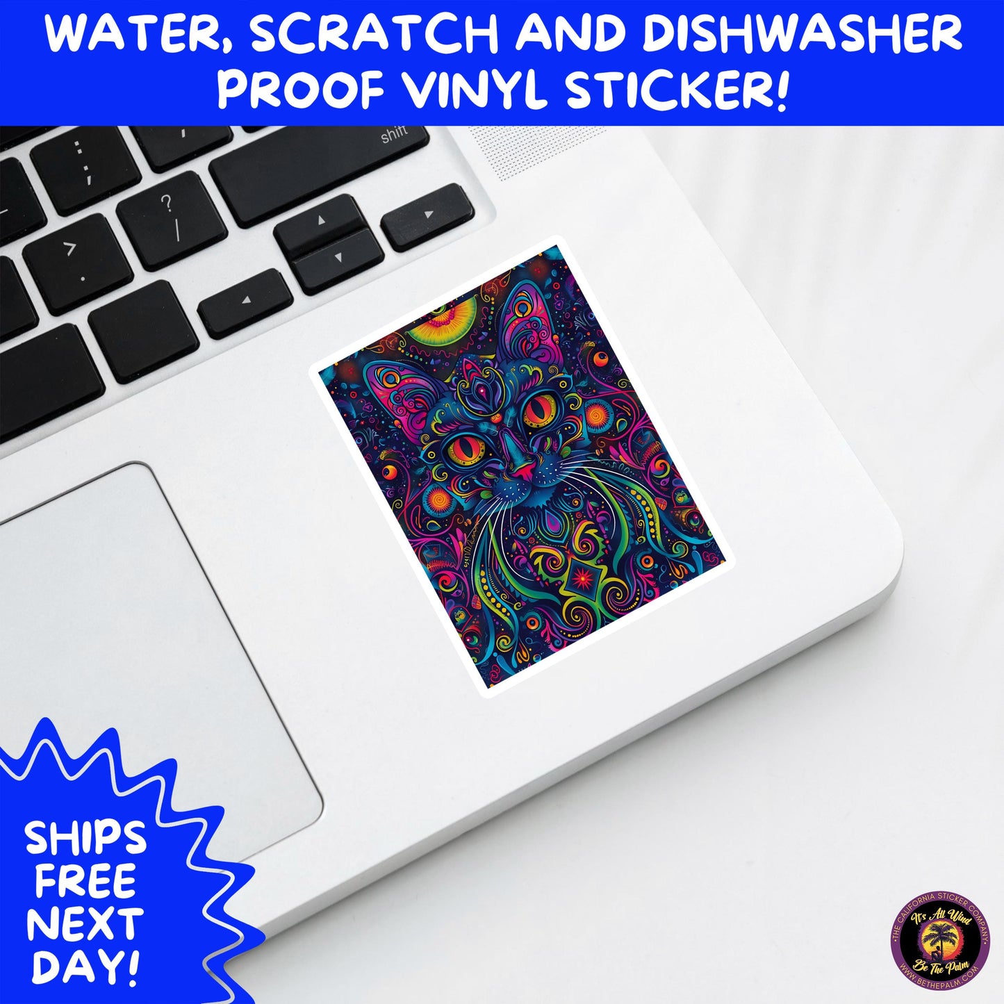 PSYCHEDELIC ART STICKERS | Trippy Groovy Vinyl Decals for Journals, Water Bottles, Laptops, Hippie Aesthetic Stickers for Vibe Lovers