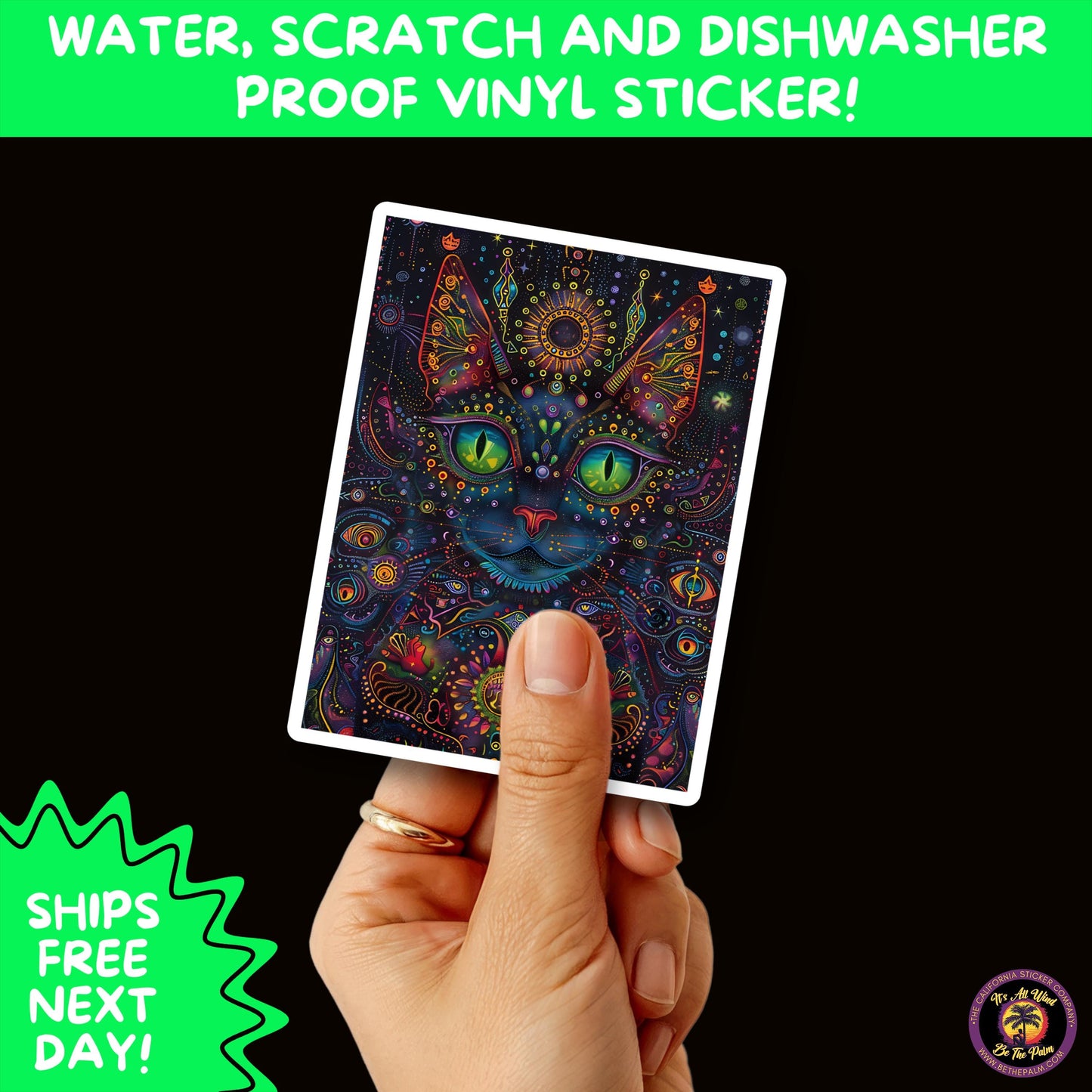 PSYCHEDELIC ART STICKERS | Trippy Groovy Vinyl Decals for Journals, Water Bottles, Laptops, Hippie Aesthetic Stickers for Vibe Lovers