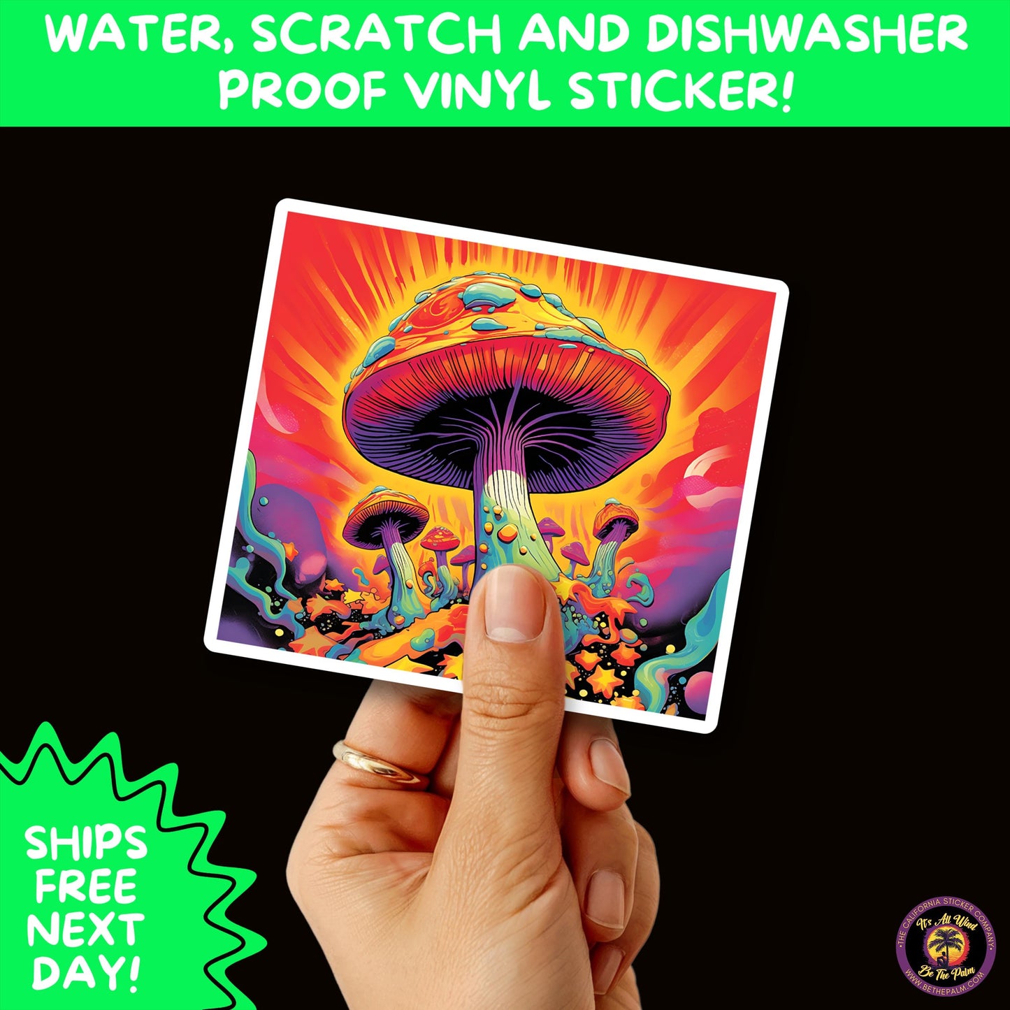 PSYCHEDELIC ART STICKERS | Trippy Groovy Vinyl Decals for Journals, Water Bottles, Laptops, Hippie Aesthetic Stickers for Vibe Lovers