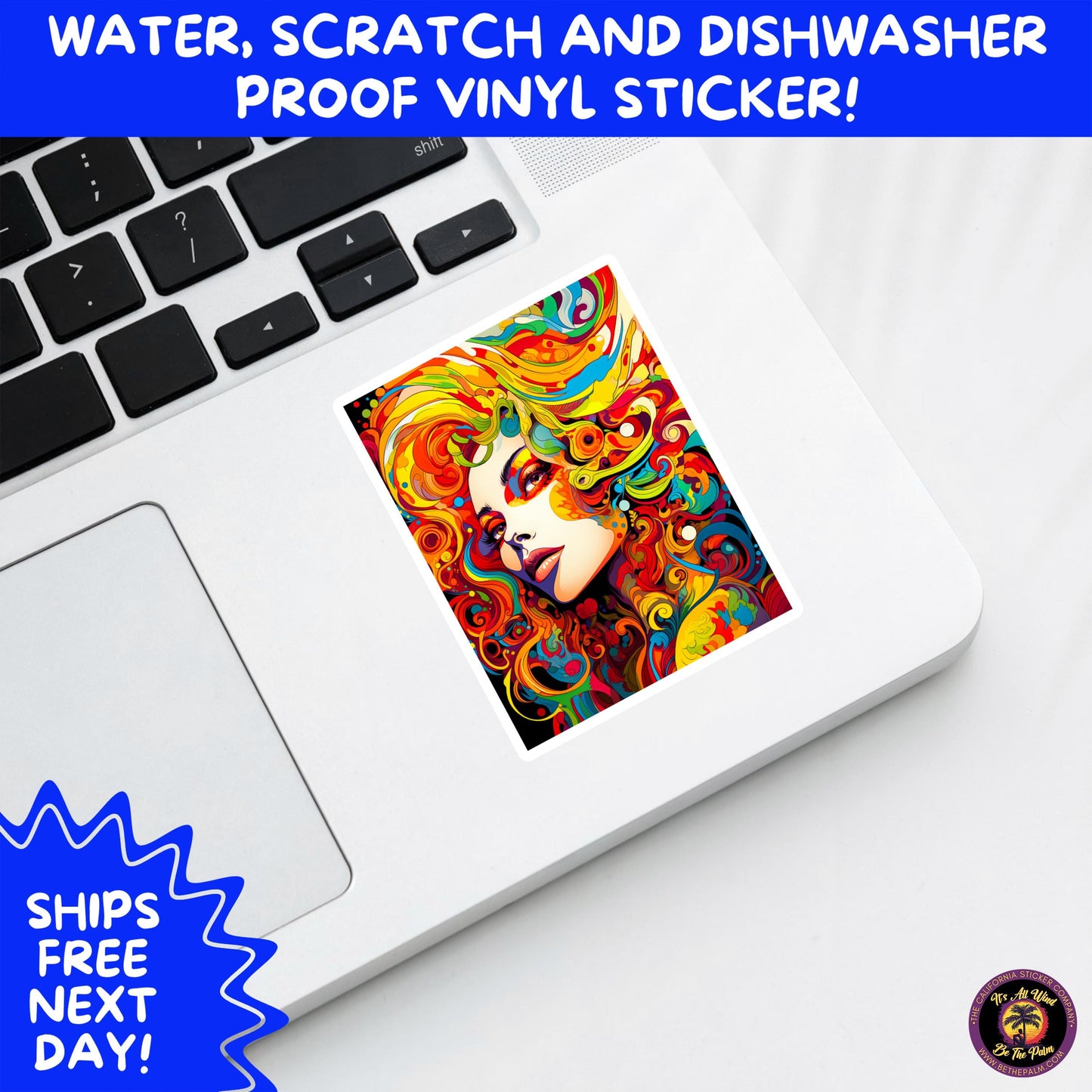 PSYCHEDELIC ART STICKERS | Trippy Groovy Vinyl Decals for Journals, Water Bottles, Laptops, Hippie Aesthetic Stickers for Vibe Lovers