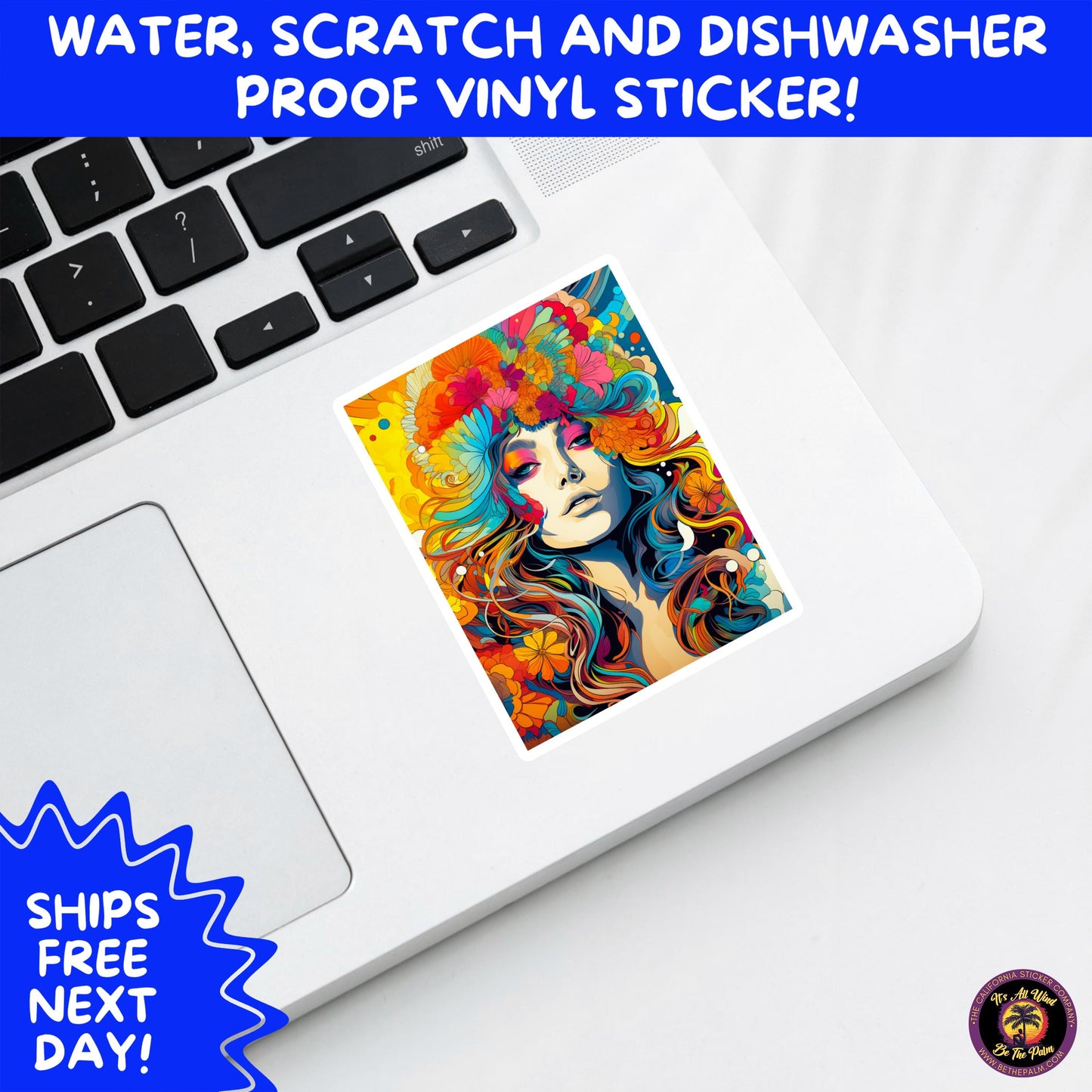 PSYCHEDELIC ART STICKERS | Trippy Groovy Vinyl Decals for Journals, Water Bottles, Laptops, Hippie Aesthetic Stickers for Vibe Lovers
