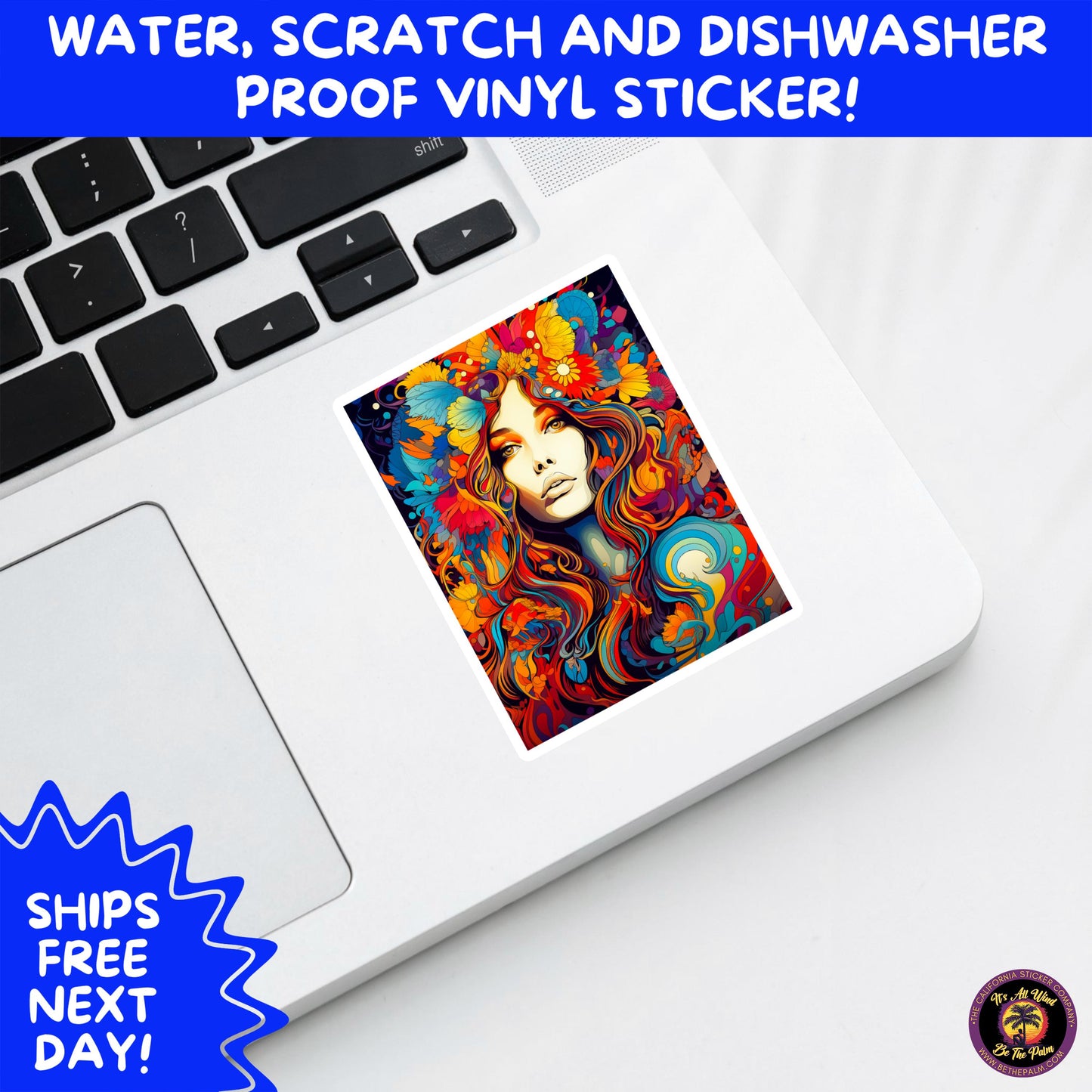 PSYCHEDELIC ART STICKERS | Trippy Groovy Vinyl Decals for Journals, Water Bottles, Laptops, Hippie Aesthetic Stickers for Vibe Lovers
