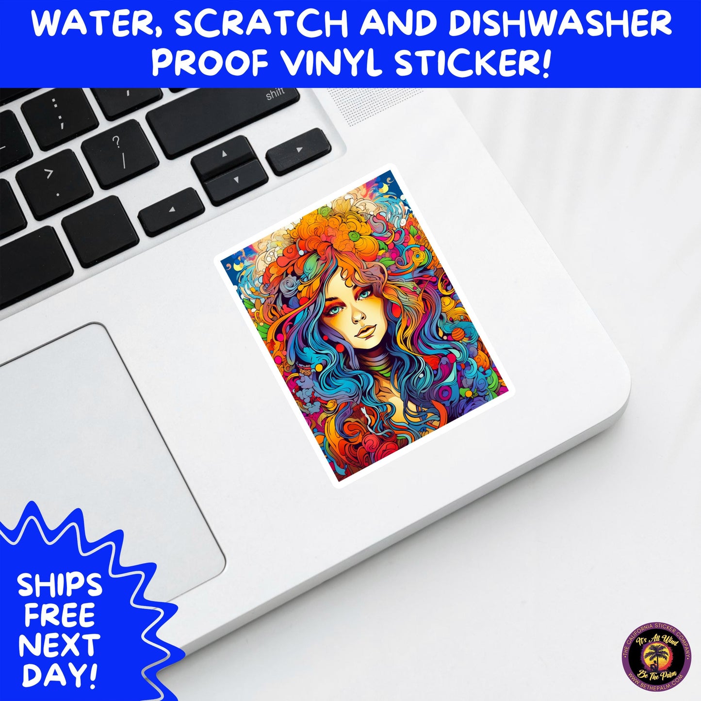 PSYCHEDELIC ART STICKERS | Trippy Groovy Vinyl Decals for Journals, Water Bottles, Laptops, Hippie Aesthetic Stickers for Vibe Lovers