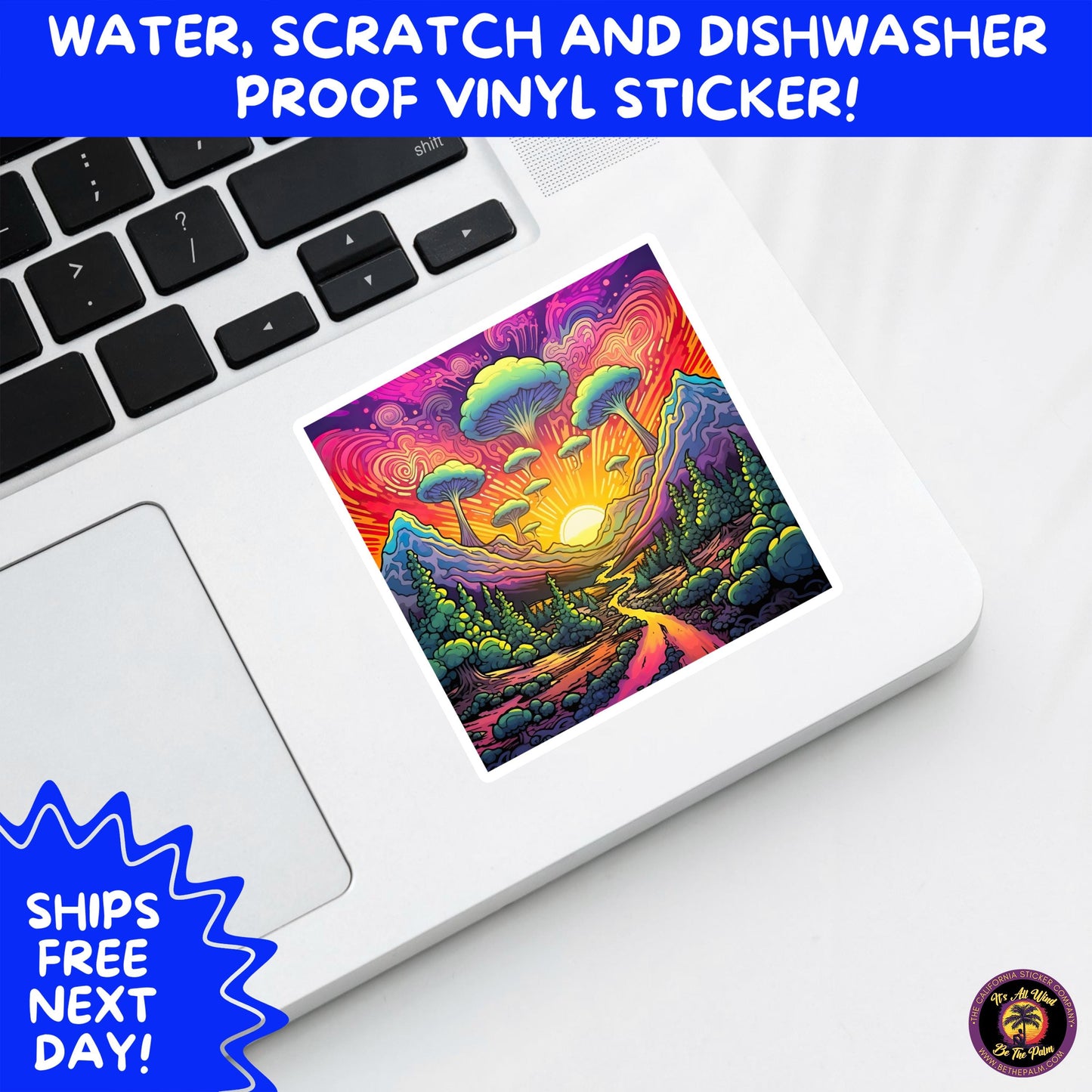 PSYCHEDELIC ART STICKERS | Trippy Groovy Vinyl Decals for Journals, Water Bottles, Laptops, Hippie Aesthetic Stickers for Vibe Lovers