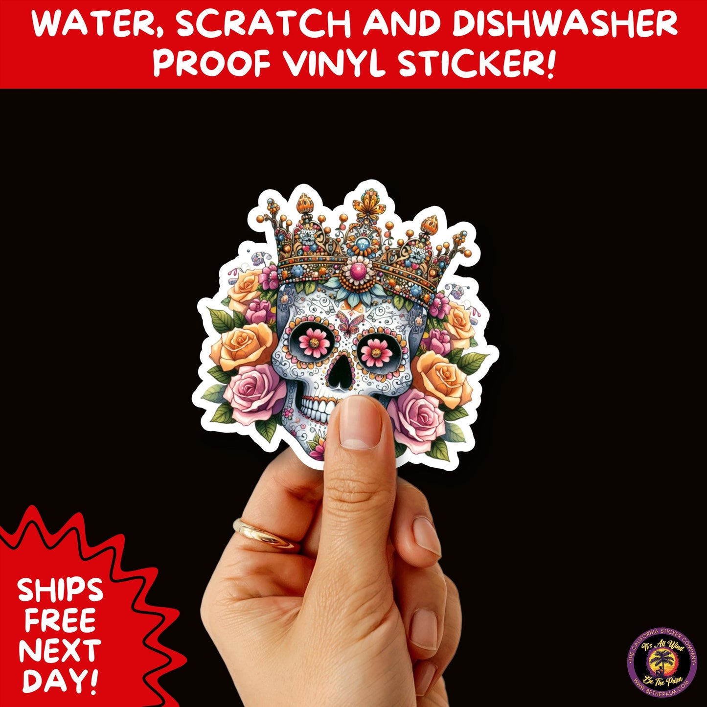 SUGAR SKULL STICKERS Day of the Dead Aesthetic Sticker Pack for Journals Laptops Water Bottles Halloween Decor and Spooky Season Gifts