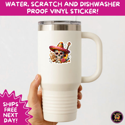 SUGAR SKULL STICKERS Day of the Dead Aesthetic Sticker Pack for Journals Laptops Water Bottles Halloween Decor and Spooky Season Gifts