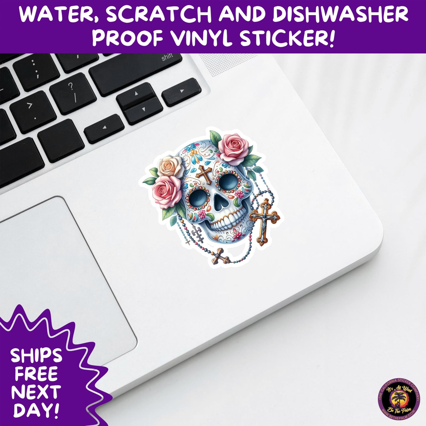 SUGAR SKULL STICKERS Day of the Dead Aesthetic Sticker Pack for Journals Laptops Water Bottles Halloween Decor and Spooky Season Gifts