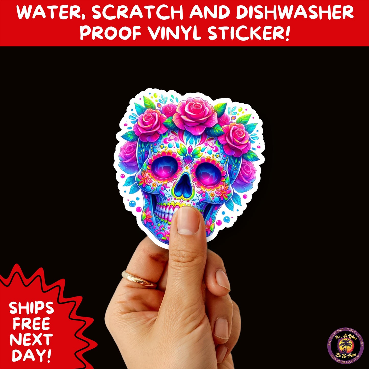 SUGAR SKULL STICKERS Day of the Dead Aesthetic Sticker Pack for Journals Laptops Water Bottles Halloween Decor and Spooky Season Gifts